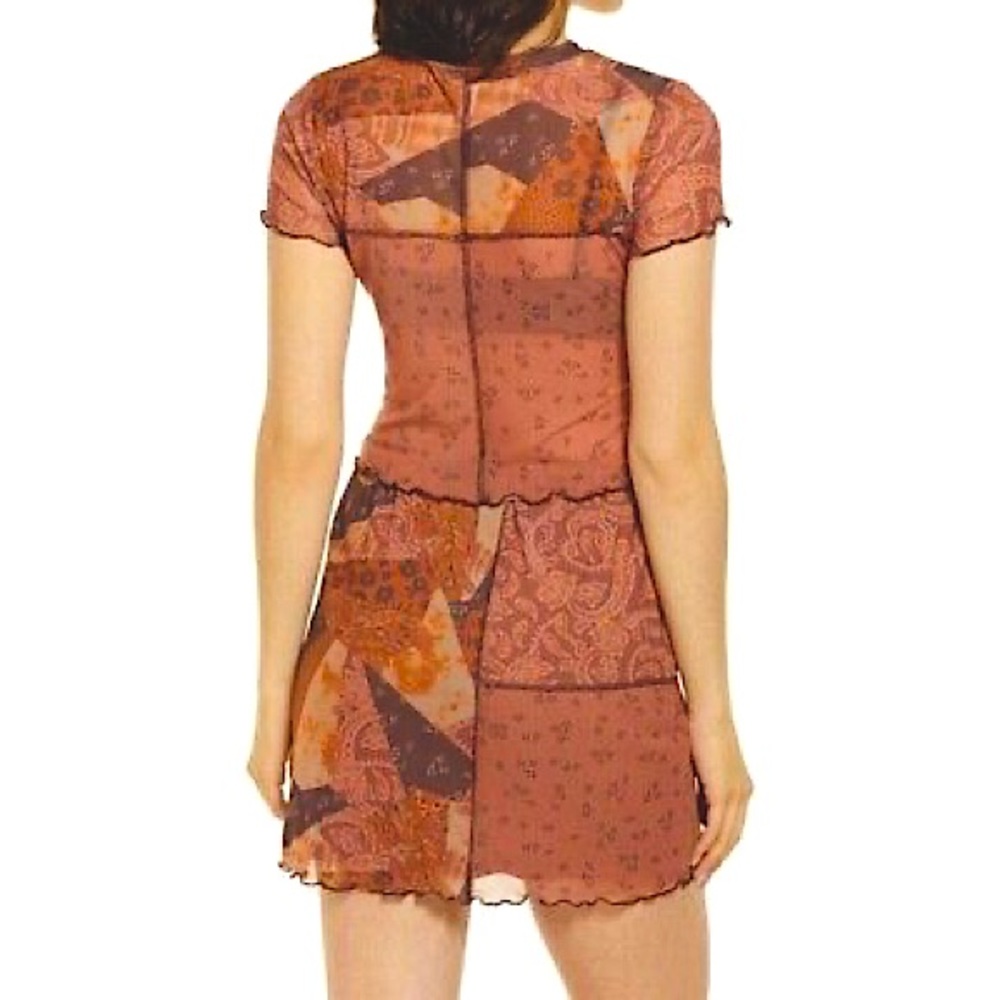 BP mesh top and skirt set